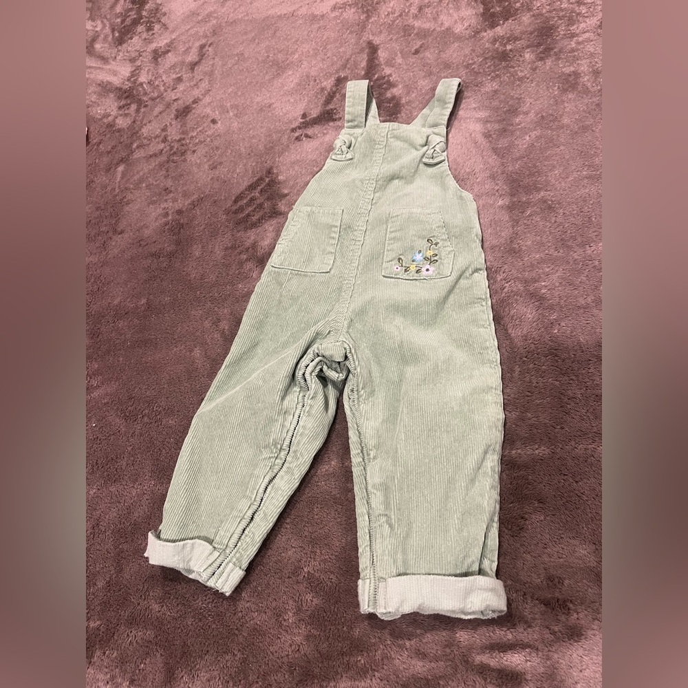 Green Corduroy Overalls
